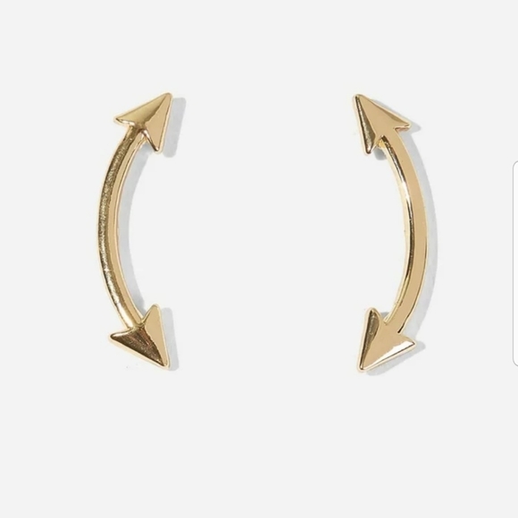 *Helene* Arrow Crawler Earrings - Picture 2 of 4